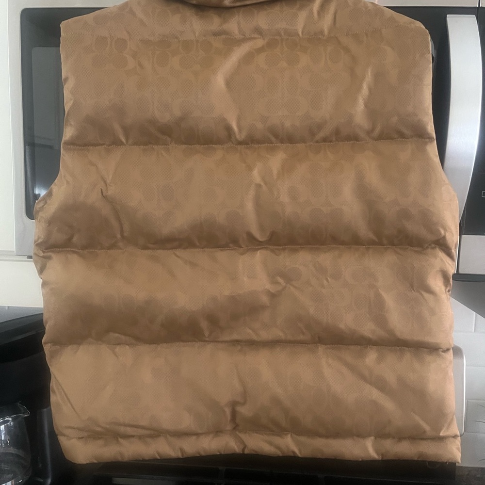 Coach Women's Brown Quilted Vest - Picture 3 of 3